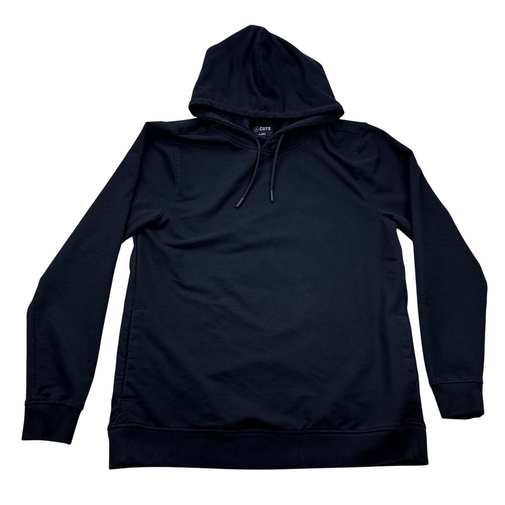 Cuts Clothing Hyperloop Hoodie Mens Black Pullover Sweatshirt Medium